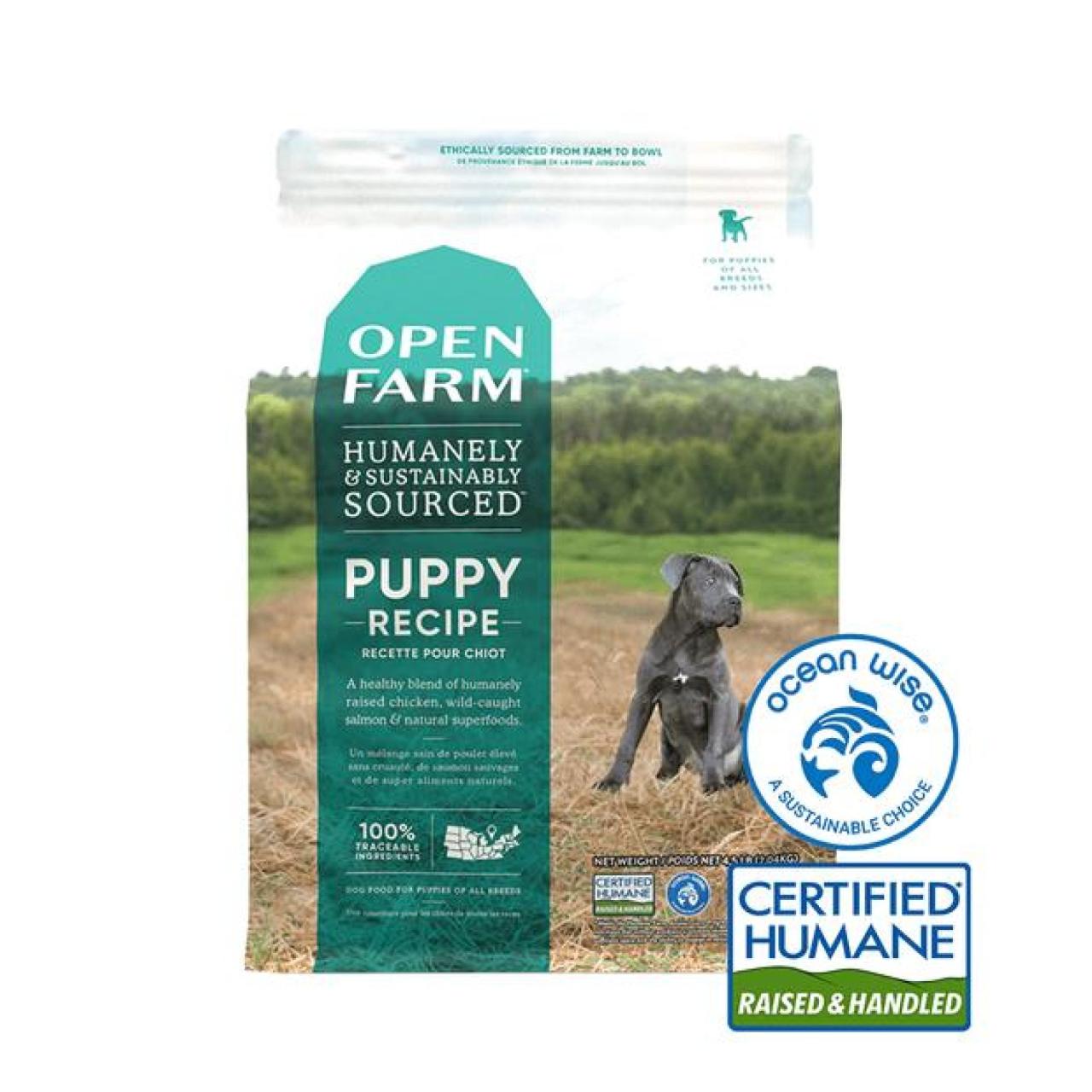 Open Farm puppy food: feeding guide and recommendations