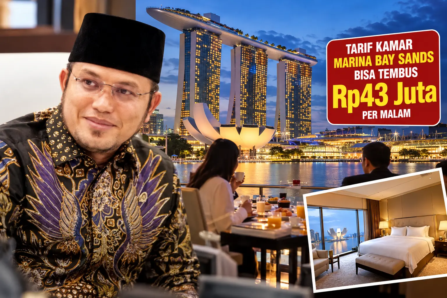 Foto Rudy Mas'ud di Marina Bay Sands Viral, Tarif Hotel Tembus Rp43 Juta per Malam Jadi Sorotan