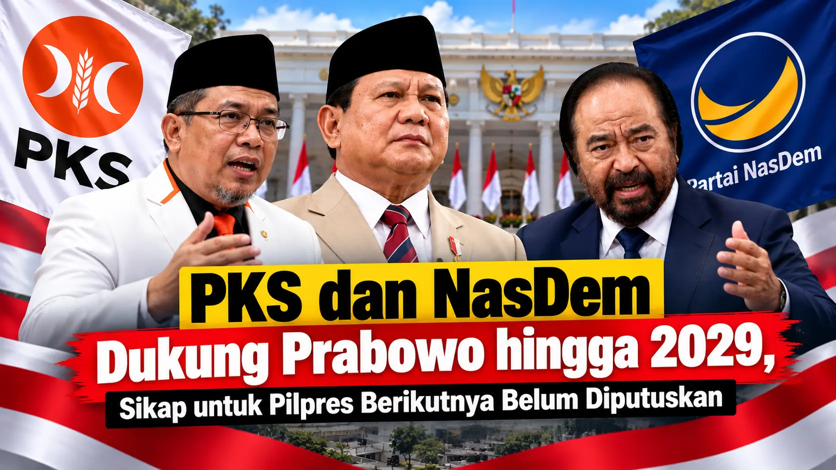 PKS dan NasDem Dukung Prabowo 2029