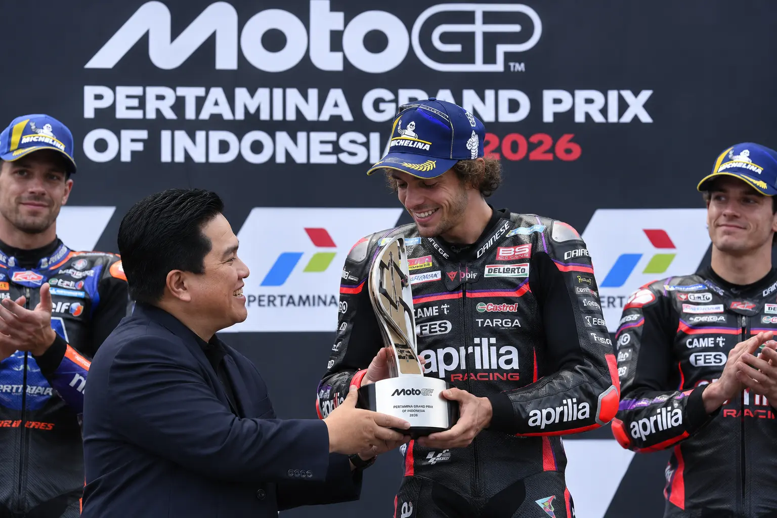 Perayaan Podium MotoGP Indonesia 2026
