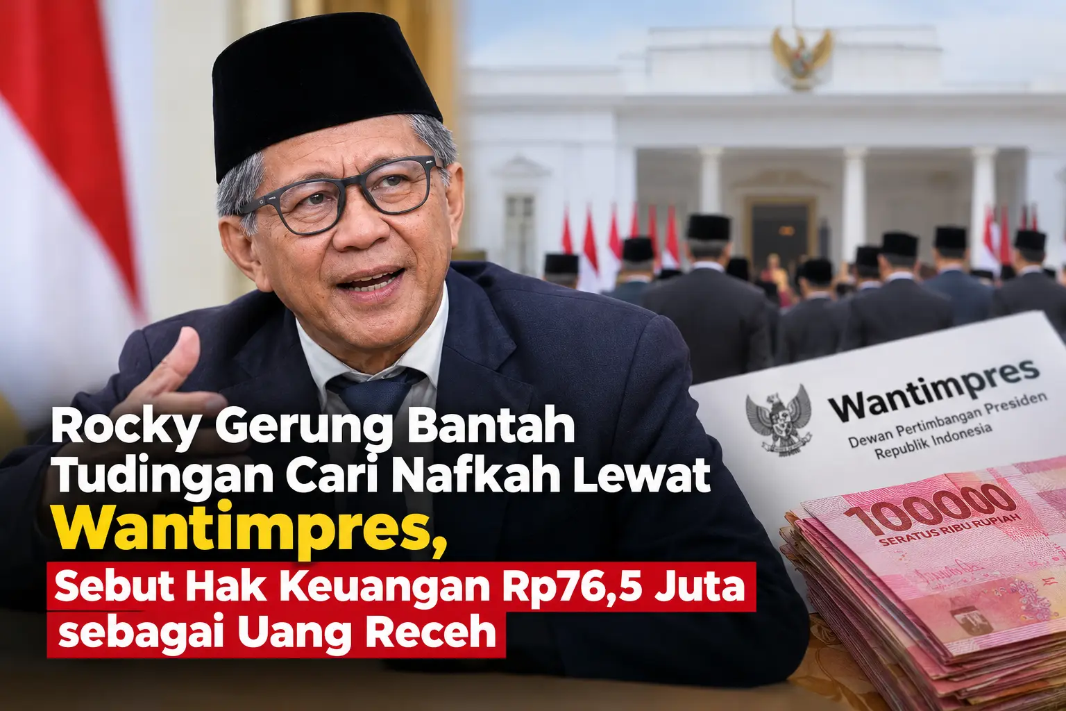 Rocky Gerung Bantah Tudingan Cari Nafkah Lewat Wantimpres, Sebut Hak Keuangan Rp76,5 Juta sebagai Uang Receh